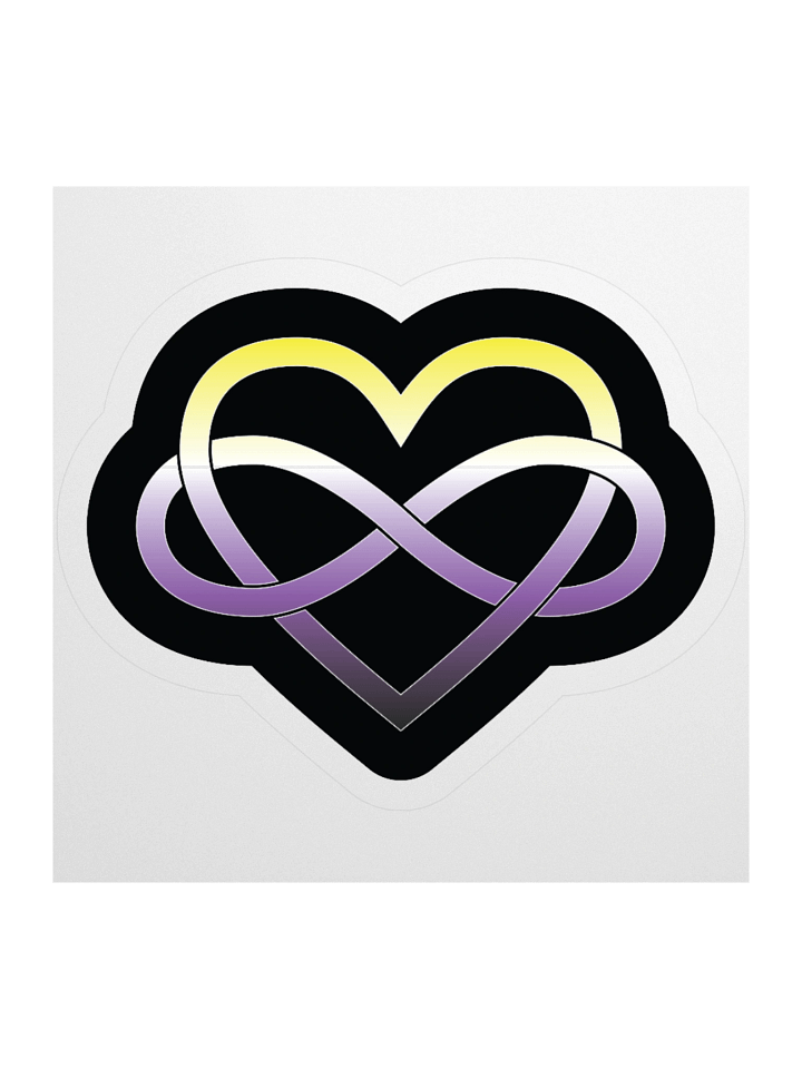 Non-binary Pride Gradient Polyamory Infinity Heart Sticker product image (1)
