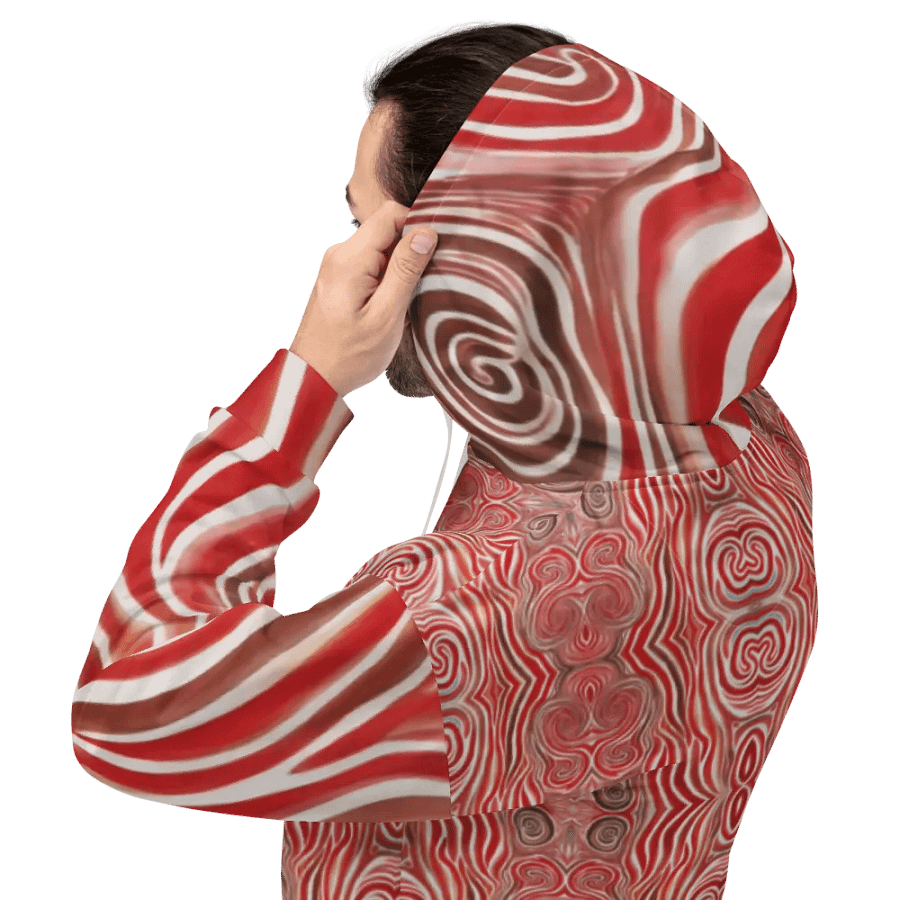 Funky Red Liquid Tie-Dye Explosion Hoodie product image (6)