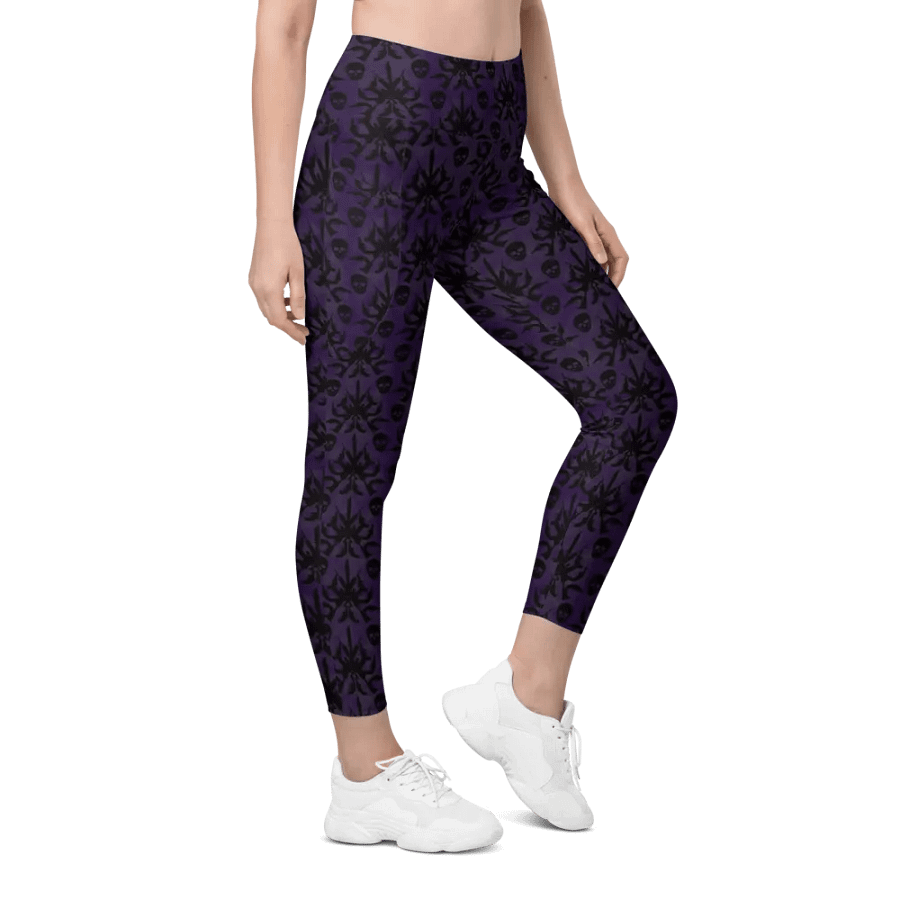 Gothic 2A High Waist Pocket Leggings - Purple product image (4)