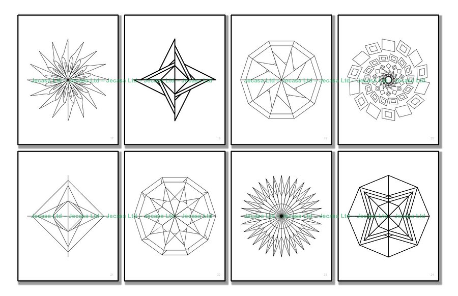 100 Geometric Mandala Coloring Pages | PDF | Digital File | Series GM2025 Vol. 10 product image (5)