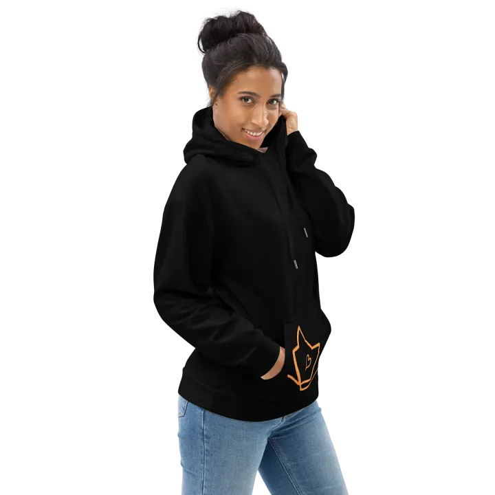 Mellow Ribbon Hoodie (black+orange) product image (1)