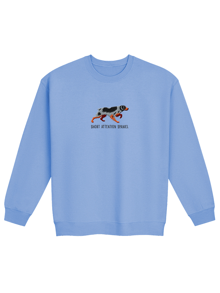 Short Attention Spaniel Sweatshirt (Embroidered) of a Brittany Spaniel(Tricolor) product image (9)