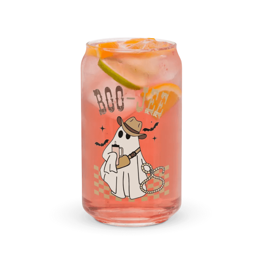 Western Boo Jee Ghost Halloween Glass Cup product image (37)