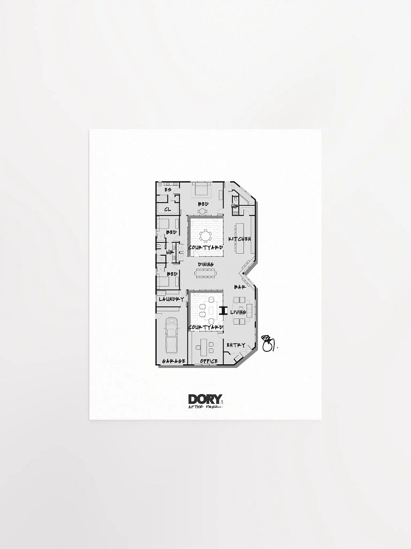 Alphabet Floor Plan Poster - B