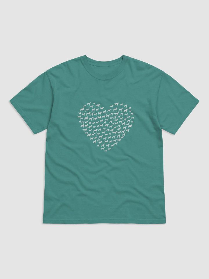 "heart made up of dogs" comfort colors tshirt product image (1)