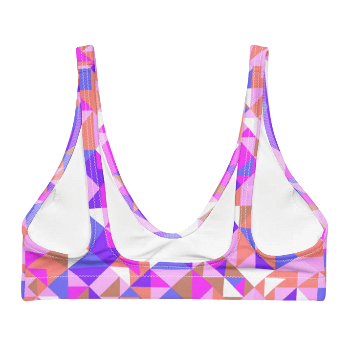 Colorful Vector Patterns Design Padded Bikini Top - v1 product image (1)