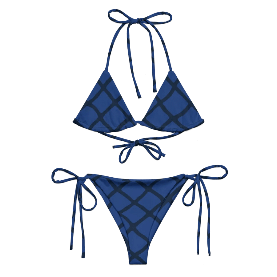 All-Over Print String Bikini - Dark Blue product image (5)