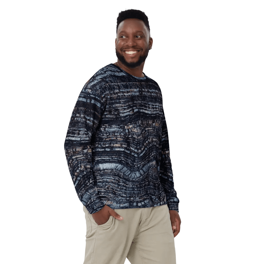 Dark Blue Stone Texture Sweatshirt product image (1)