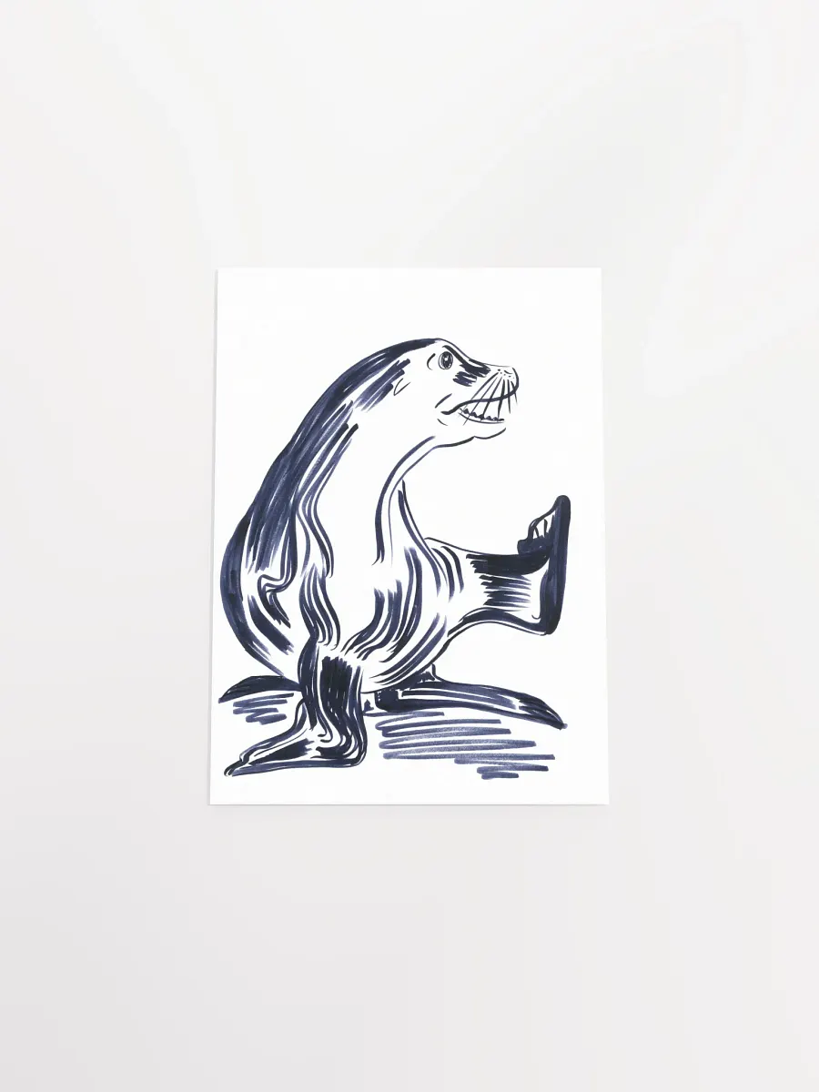 Happy Seal Art Print product image (13)