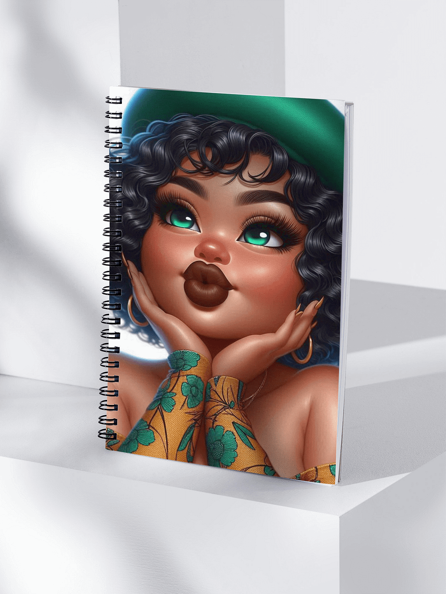 Vibrant Curly Hair Cartoon Notebook product image (4)
