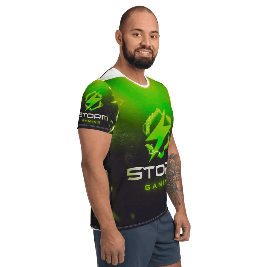 Electric Bolt All-Over Storm Gaming Clan Print Athletic Tee product image (4)