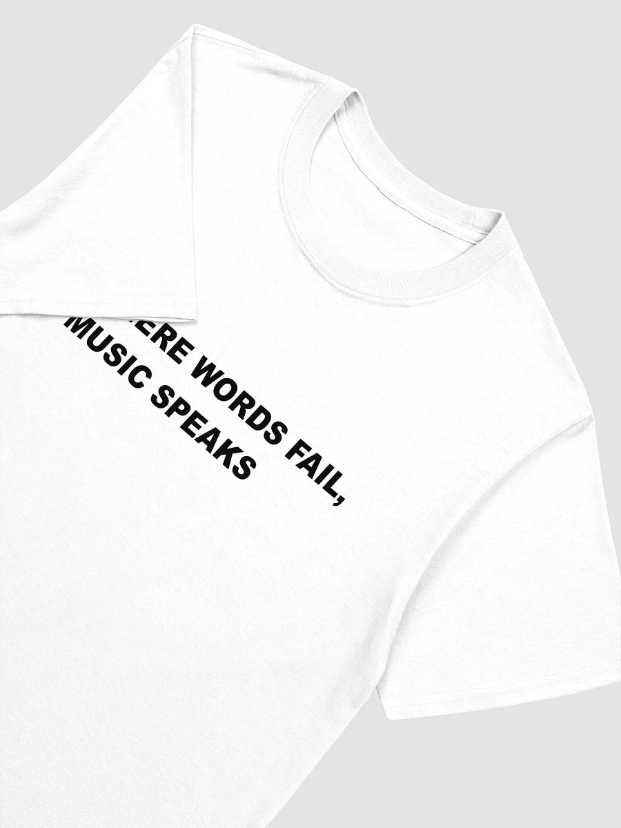 MUSIC SPEAKS TEE IN WHITE product image (3)