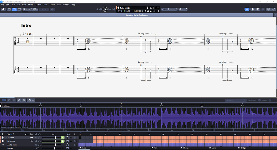 Gangland PDF TAB + Backing Track MP3 product image (3)