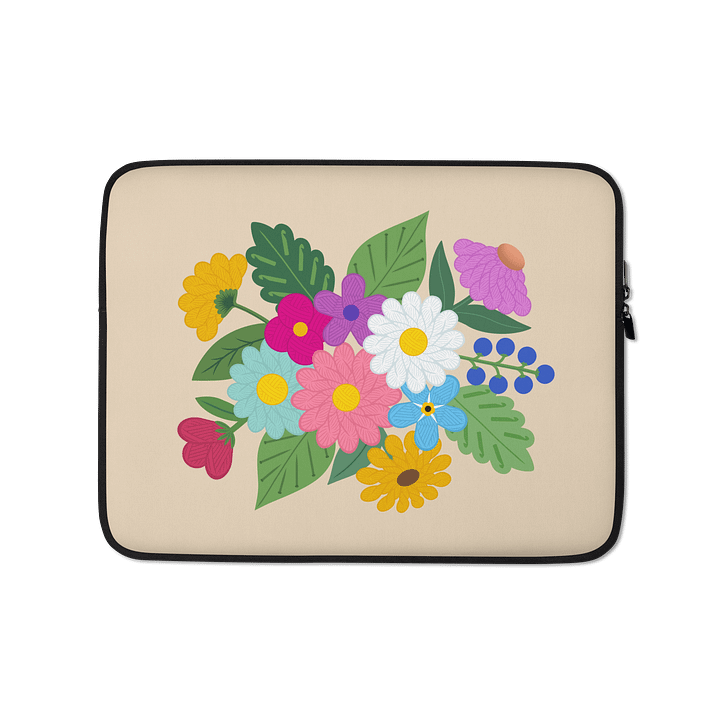 Yarn Floral Print Laptop Sleeve product image (1)