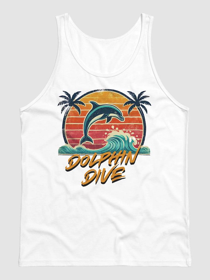 Sunset Dolphin Dive Tank Top product image (2)