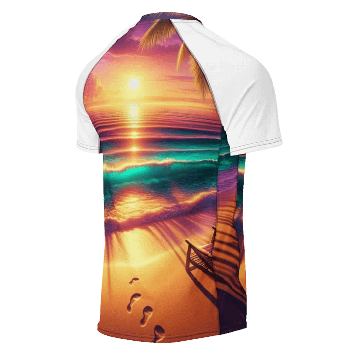 Sunset Serenity Men's Rash Guard | Ai Design product image (2)