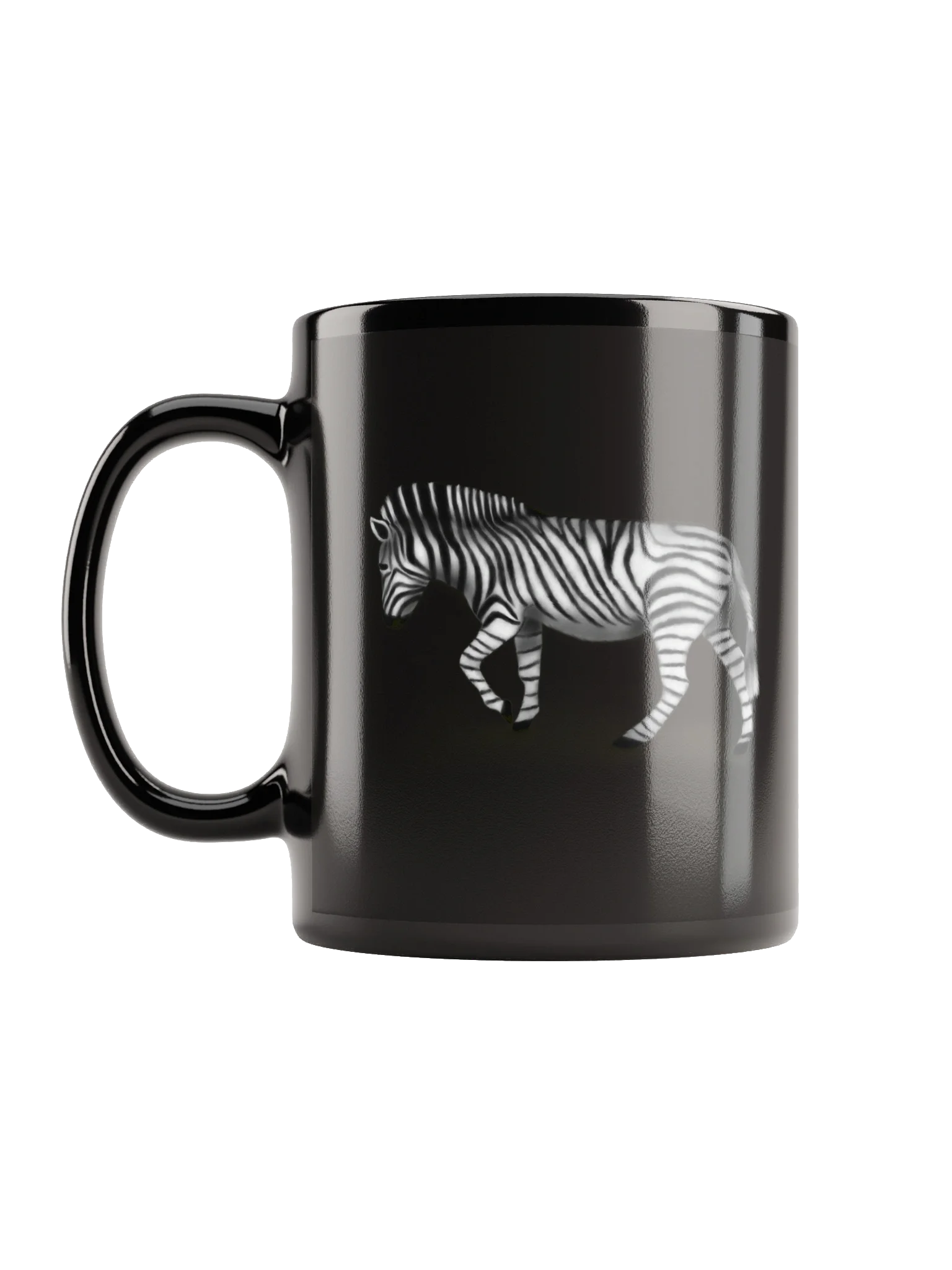 Striped Zebra Black Glossy Mug product image (11)