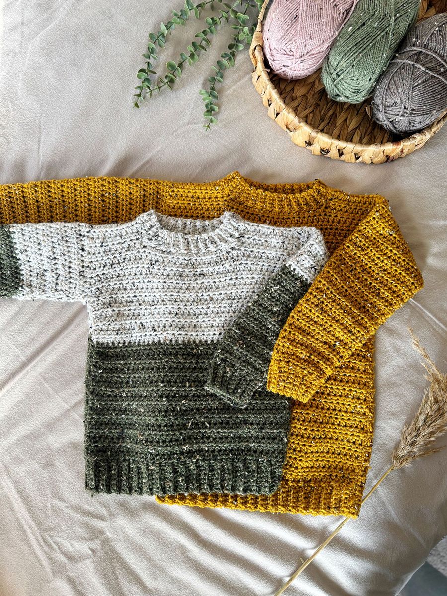 Easy Tweedy Adult Pullover - Simple Crochet Sweater Pattern For Beginners product image (9)