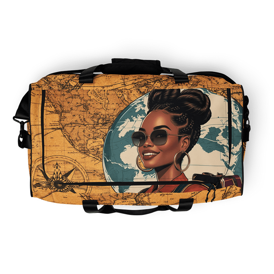 Vintage Americas Map All-Over Duffle Bag product image (8)