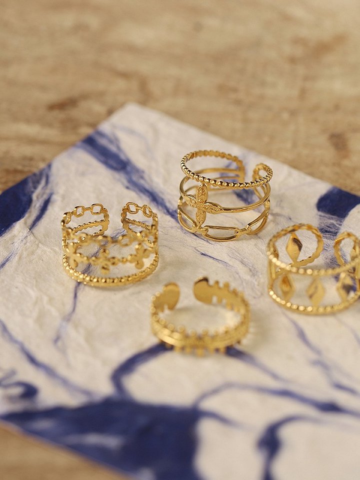 Boho Crown Adjustable Ring | 18K Gold Plated product image (2)