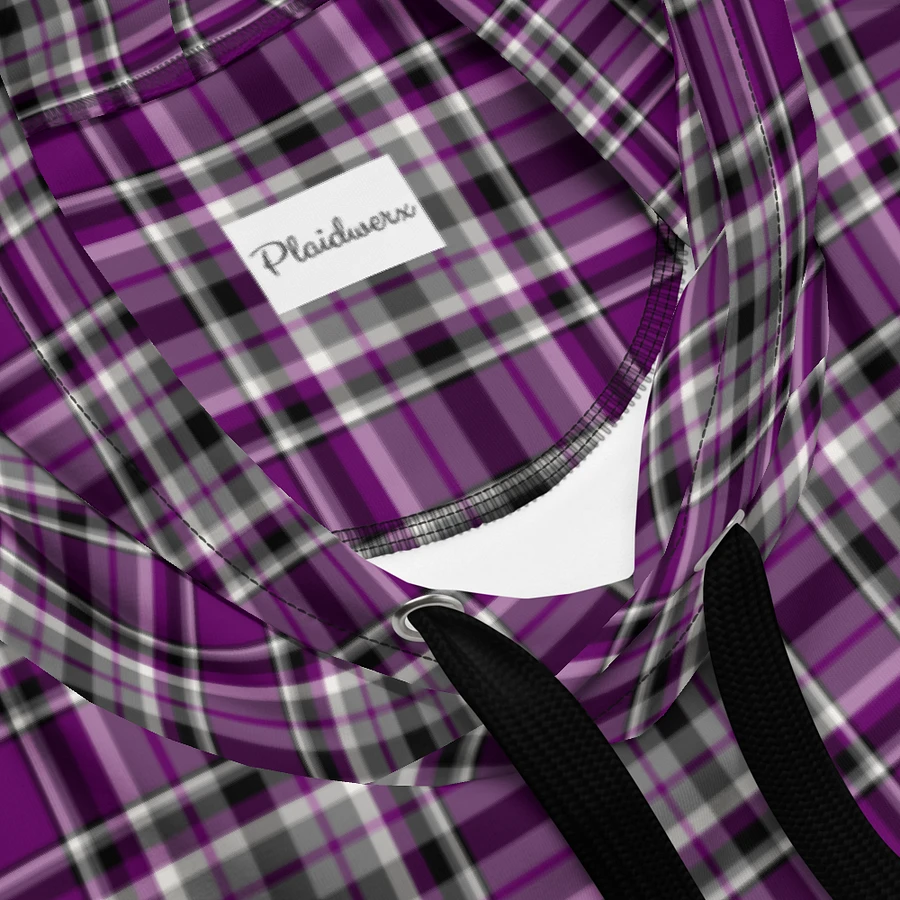 Purple, Gray, and Black Plaid Hoodie product image (10)