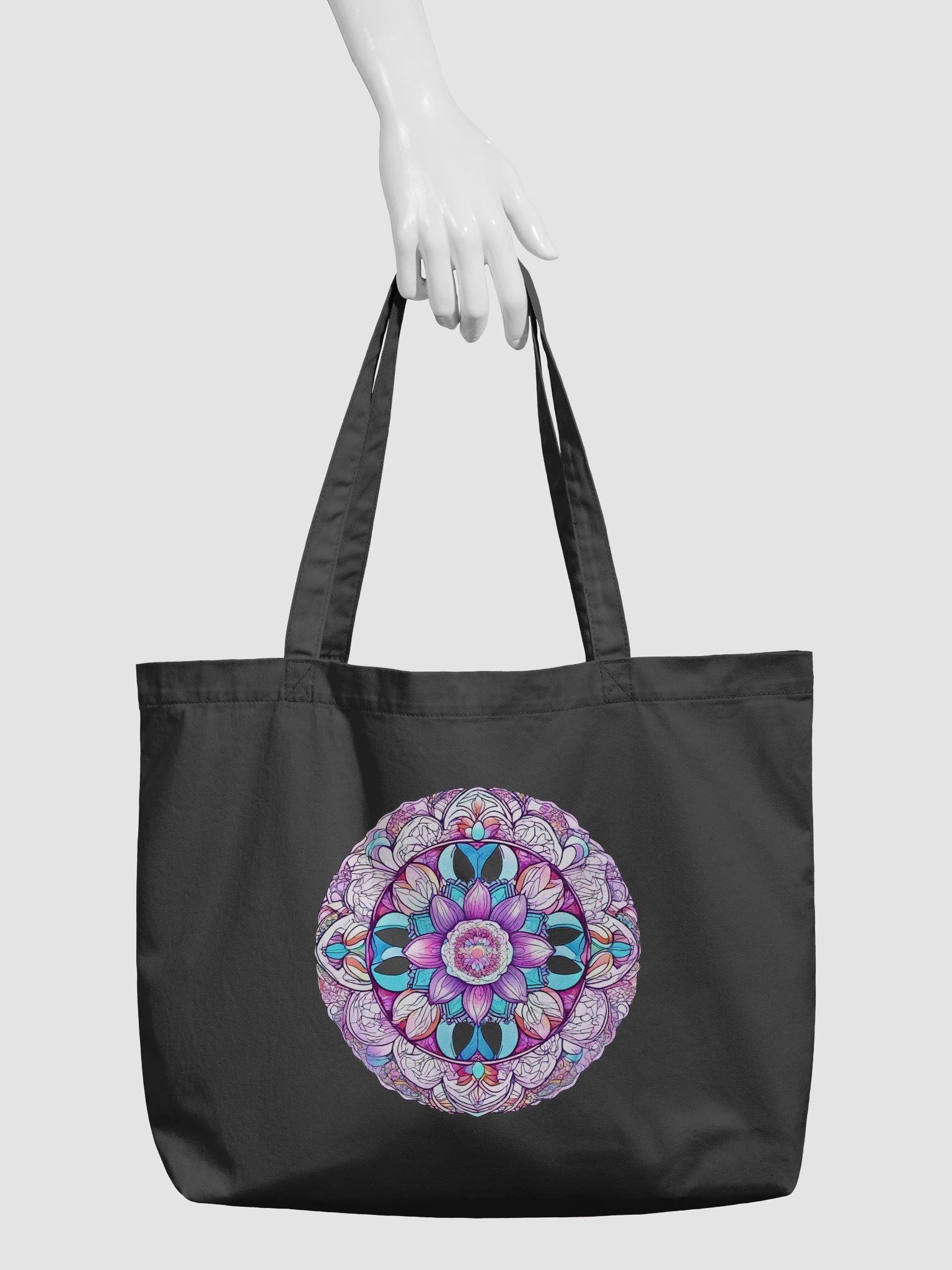 Moonlit Garden Mandala - Eco-conscious Organic Cotton Totes product image (4)