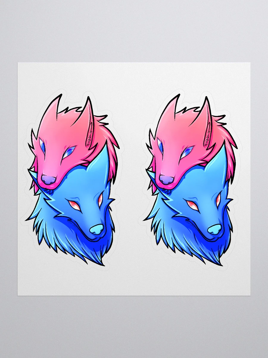 Pink and Blue Wolf Stickers product image (1)