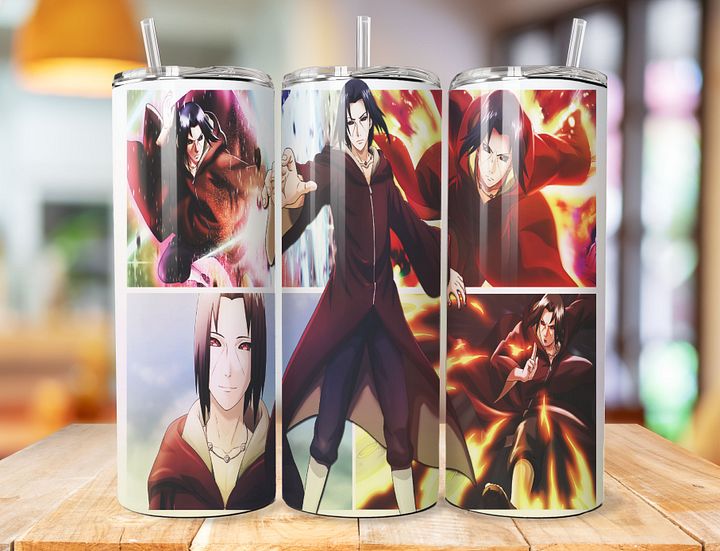 Itachi Uchiha 20 oz Stainless Steel Tumbler – Naruto Casual Shinobi Design product image (1)