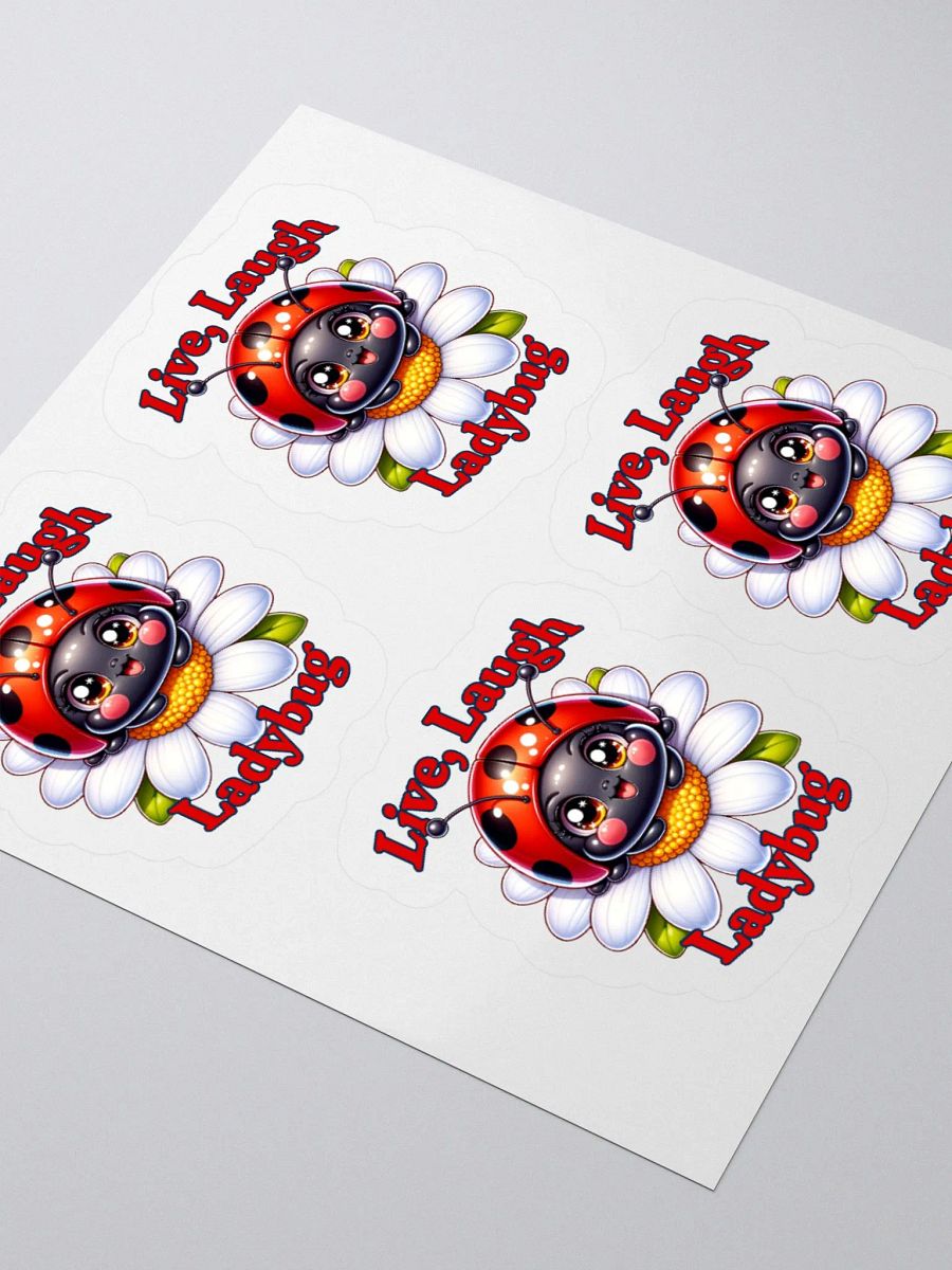 Live, Laugh Ladybug Kiss Cut Sticker product image (7)