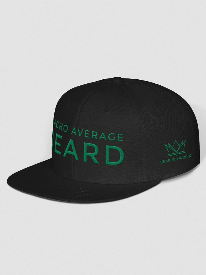 Nacho Average Beard Snapback Cap (Green Embroidery) product image (2)
