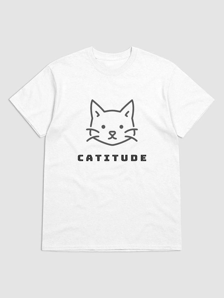 Whiskered Feline Line Art T-Shirt product image (2)