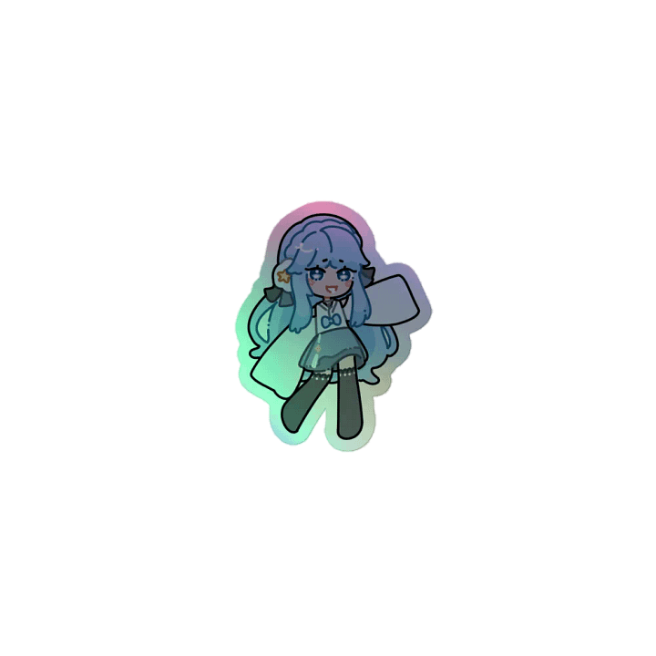 Blue Holographic Sticker product image (1)