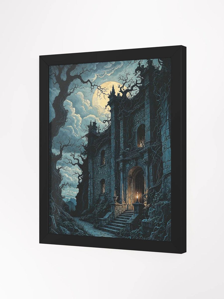 Gothic Moonlit Manor Framed Print product image (7)
