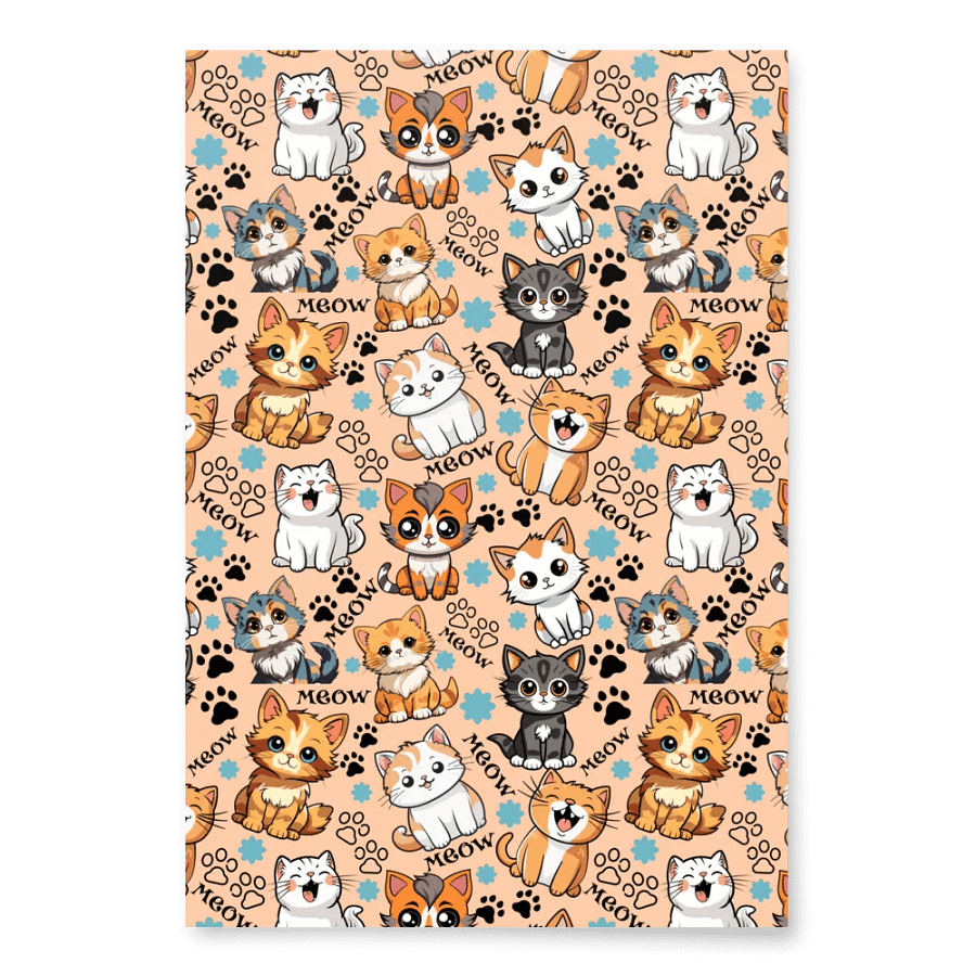 Meow Magic Wrapping Paper - Peach product image (4)