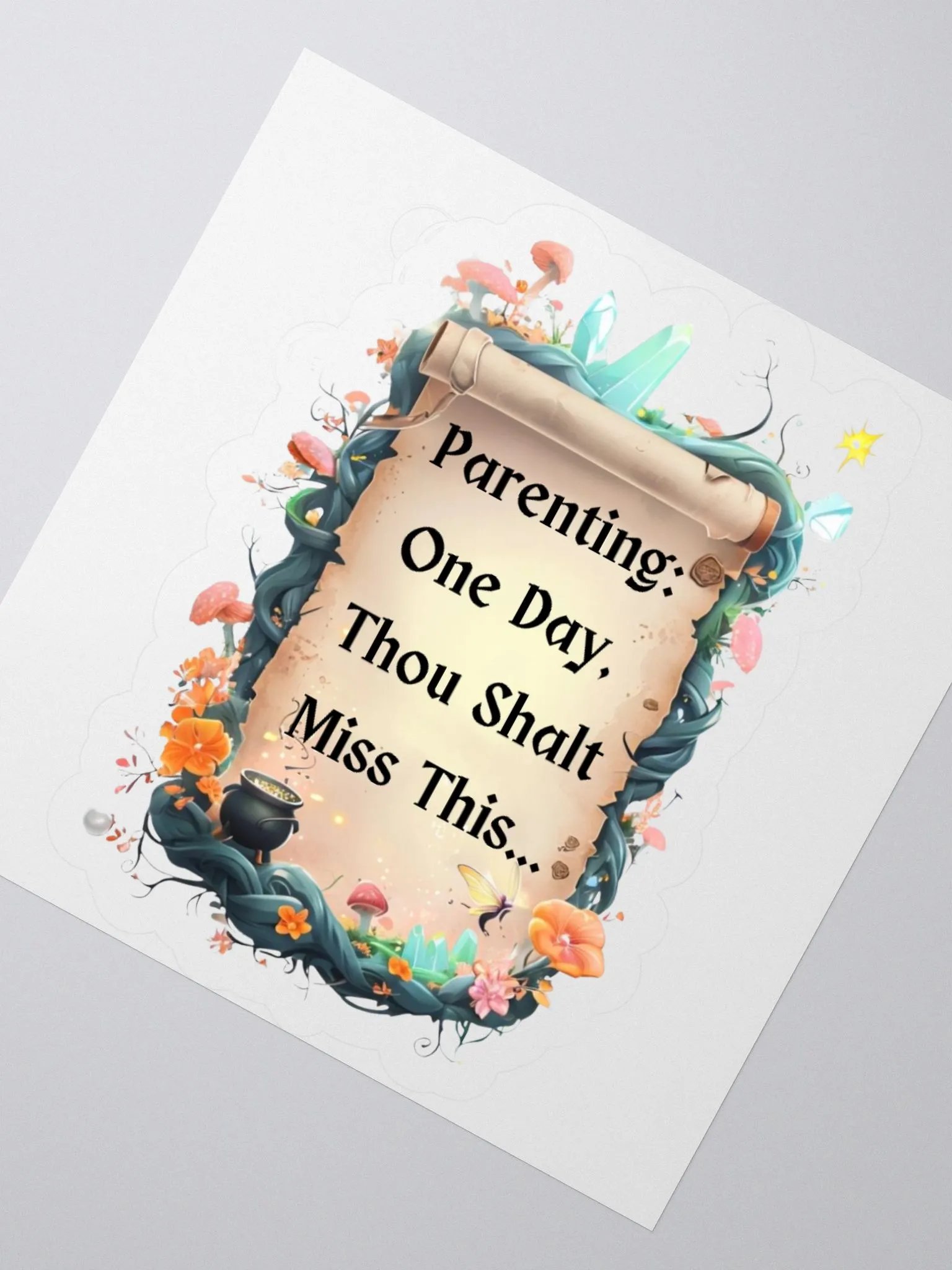 Parenting: One Day, Thou Shalt Miss This – Funny Mom Sticker, Parenting Humor, Fairytale Mom Life Decal product image (4)