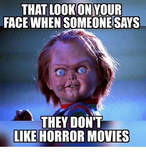 Who else has the same reaction ??? lol 😂 👻

#horrorlovers #scarymovies #koffinkrew #horrorfan #undergroundfashion #chucky #ch...