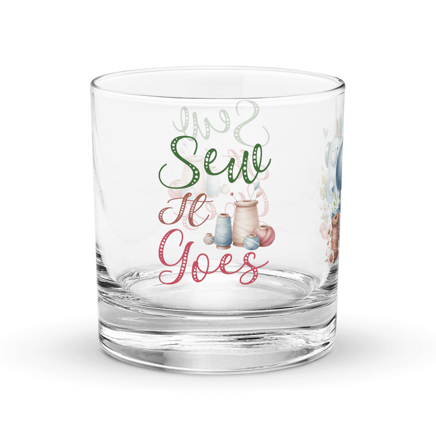 Sew It Goes Sewing Machine Rocks Glass product image (3)