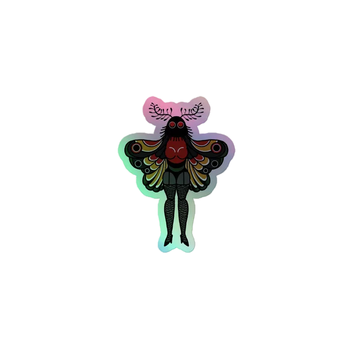 Mothman Pinup Holo Sticker product image (1)