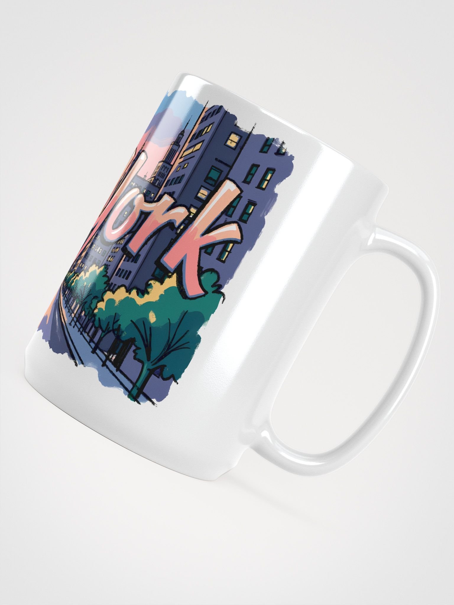 Vibrant New York Street Art Print Glossy Mug product image (5)
