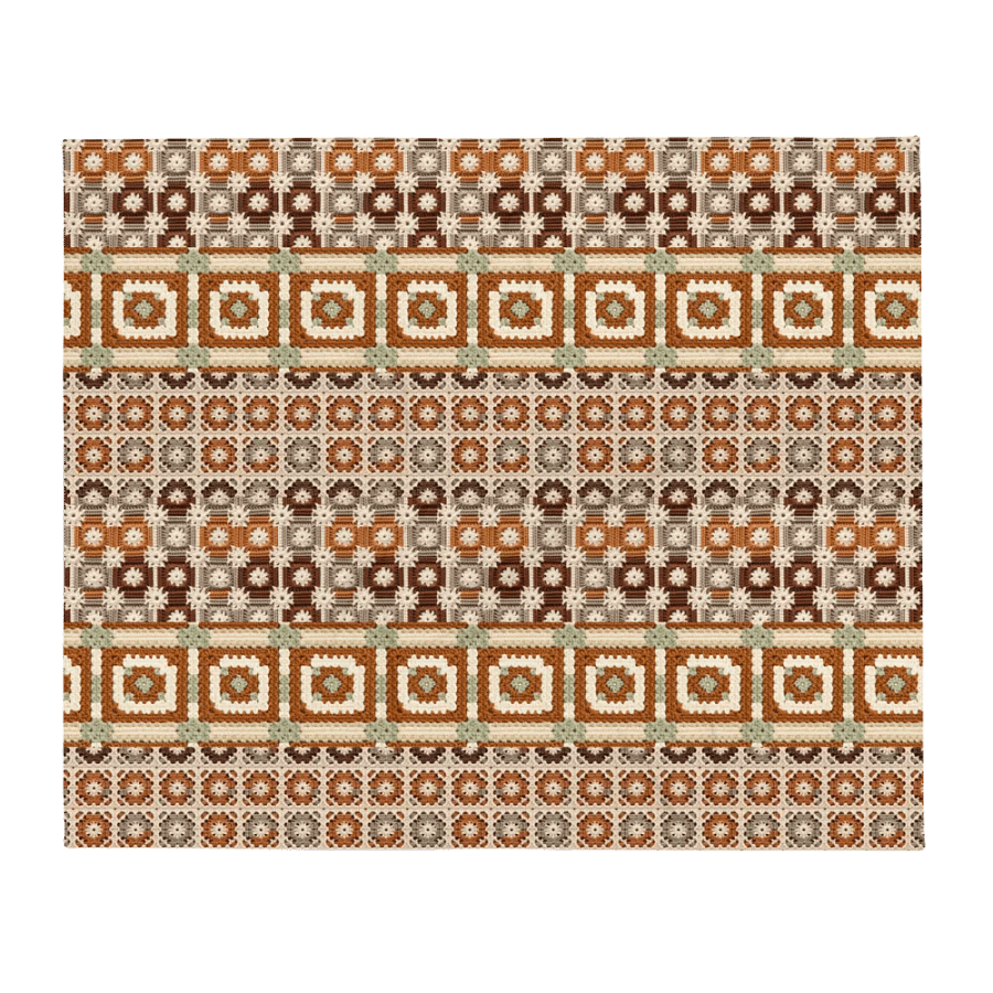 Fall Colors Granny Knit Patchwork Throw Blanket product image (7)