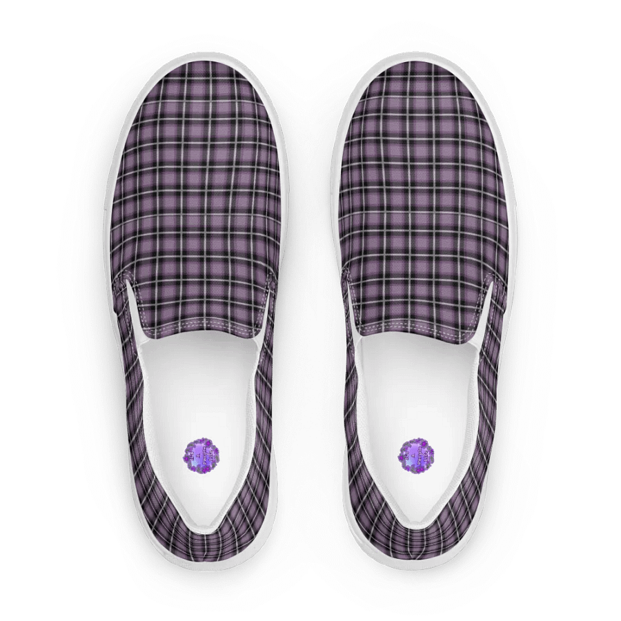 Men's Purple Plaid Perfection Slip-On Shoes product image (1)