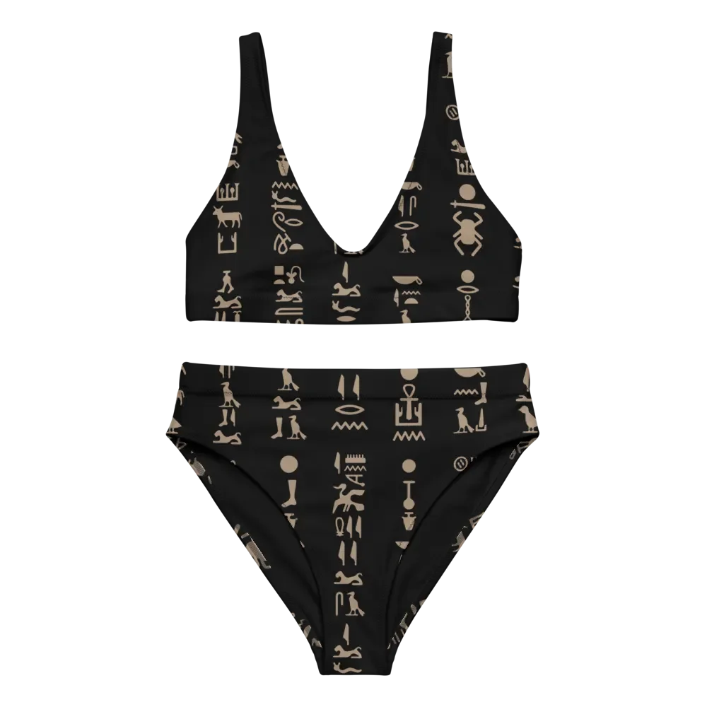 Isis Hieroglyphs Black Bikini Set product image (3)
