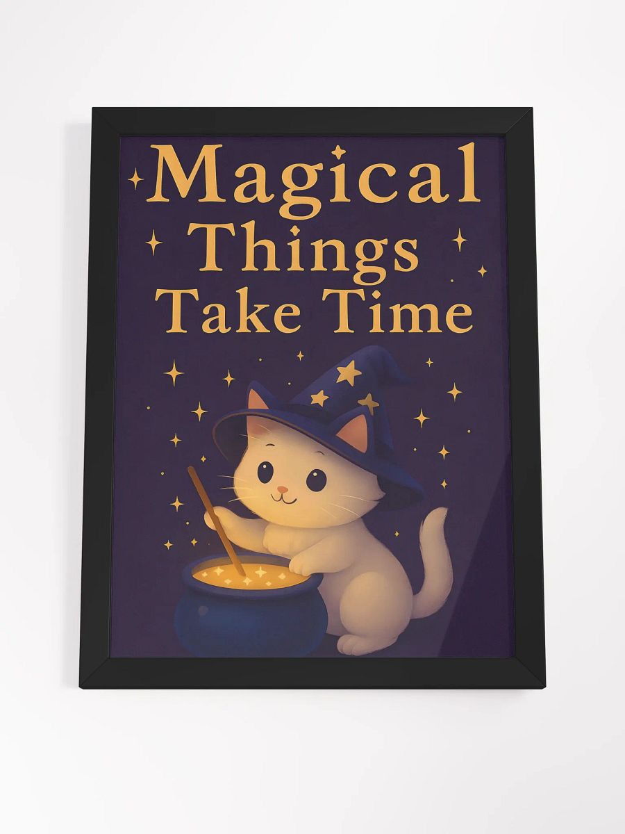 Magical Cute Cat Motivational Framed Poster product image (41)