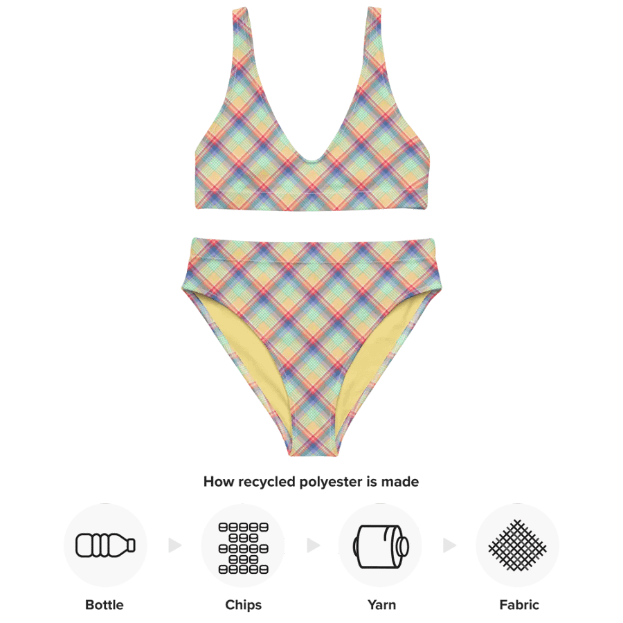 Bright Pastel Plaid Bikini product image (10)