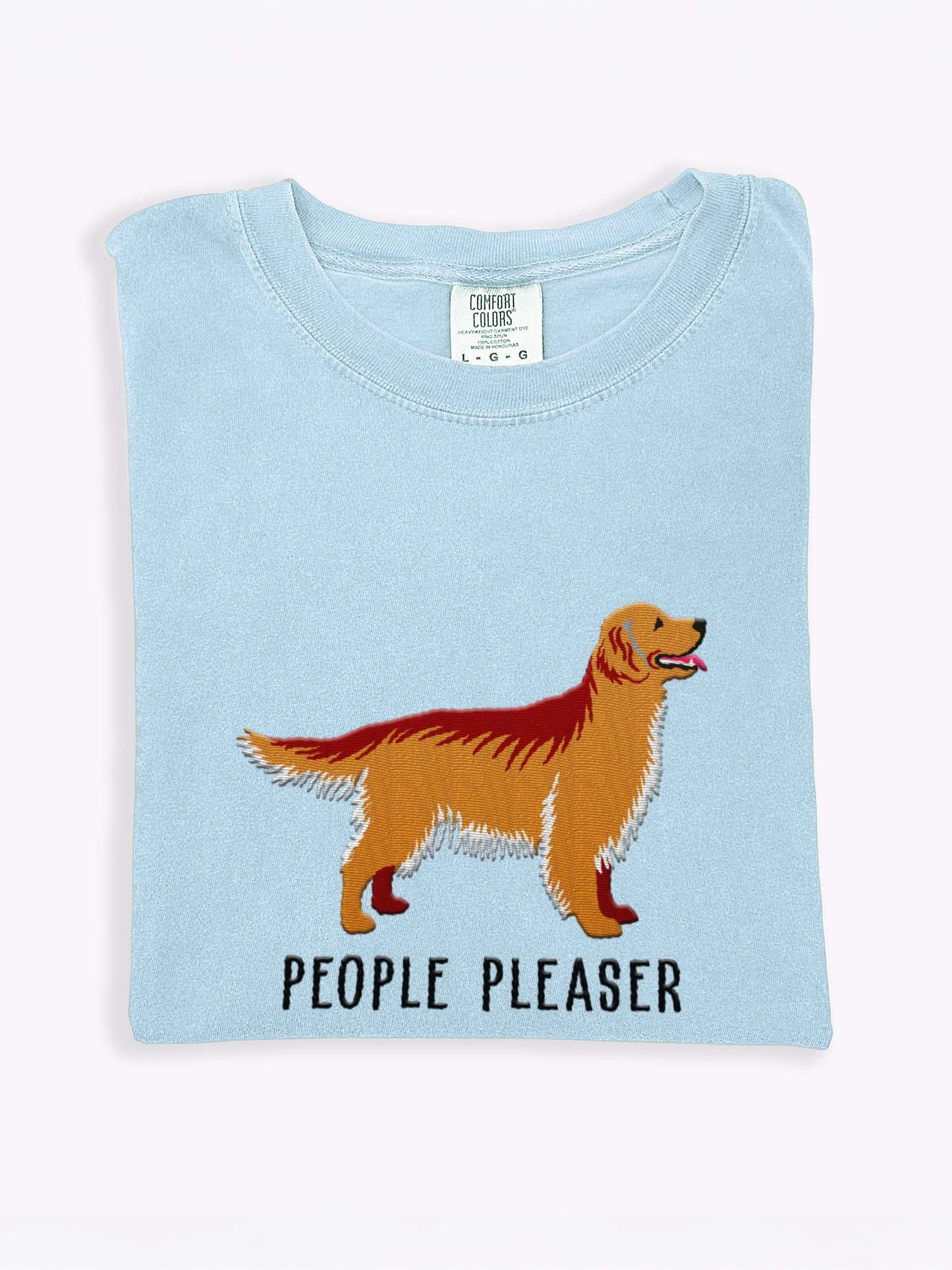 People Pleaser T-Shirt(Embroidered) of a Golden Retriever product image (1)