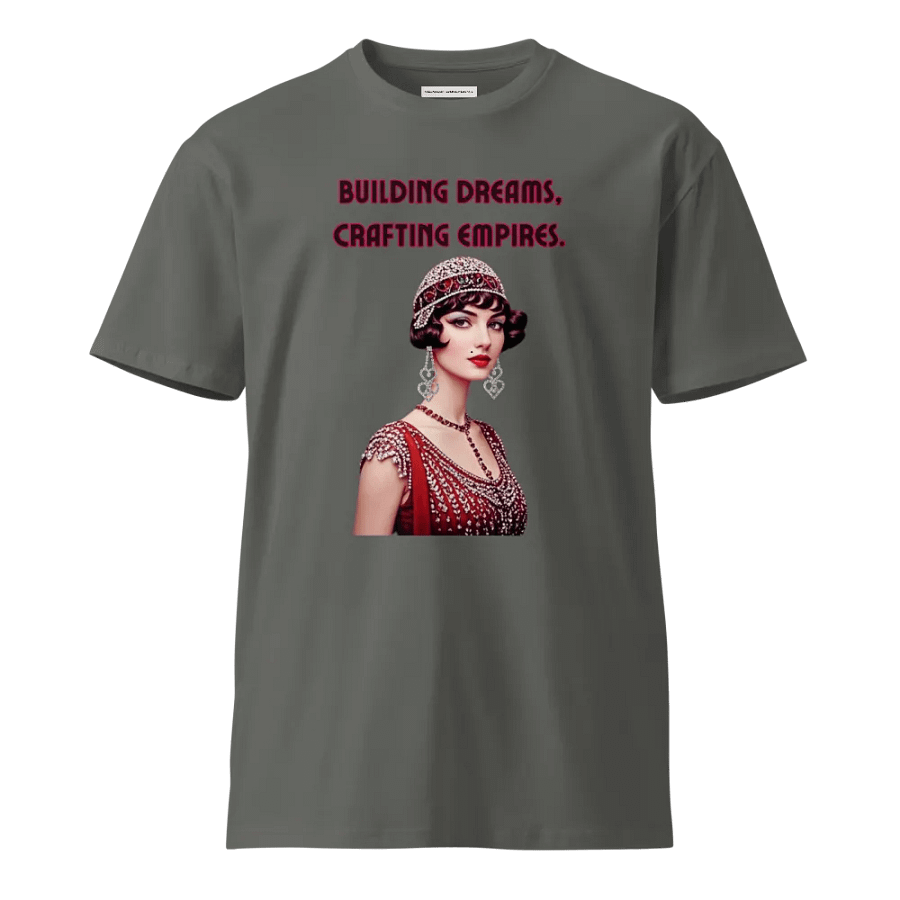 Building Dreams, Crafting Empires - 1920s Flapper Cotton T-Shirt product image (1)