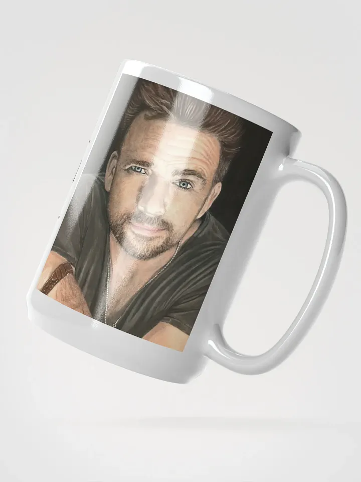 The Lifted Brow – Sean Patrick Flanery Pastel Portrait Mug (15 oz) product image (2)