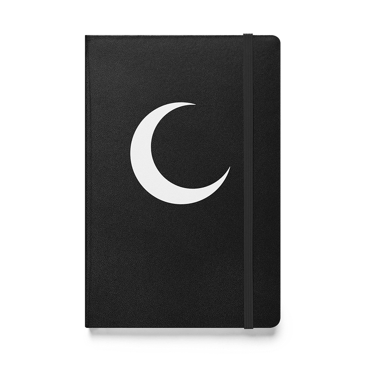 Crescent Moon Notebook – Clear White Print product image (1)