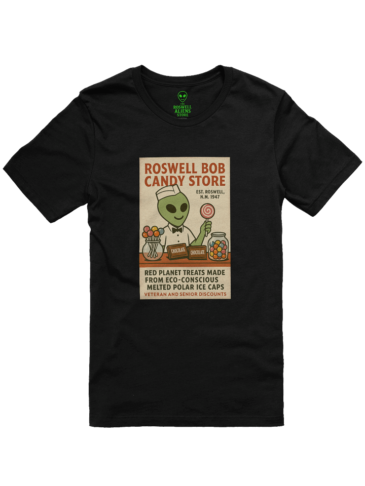 Candy Store Roswell Aliens 1950's Retro Poster Unisex T-Shirt product image (7)