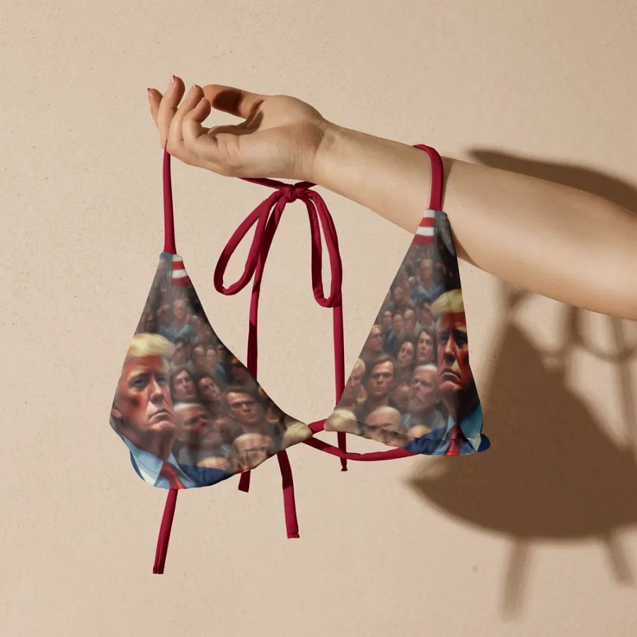 Patriotic Crowd All-Over Bikini Top product image (8)